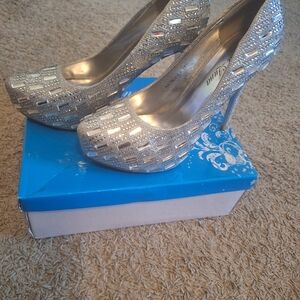 Elegant Silver High Heels